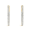 Round Diamond Hoop Earrings DiamondStatus