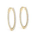 Round Diamond Hoop Earrings DiamondStatus