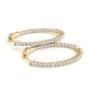 Round Diamond Hoop Earrings DiamondStatus