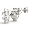 Round Floral Halo Diamond Earrings DiamondStatus