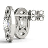 Round Pattern Halo Diamond Earrings DiamondStatus