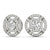 Round Pattern Halo Diamond Earrings