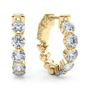 Round Diamond Hoop Earrings DiamondStatus