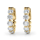 Round Diamond Hoop Earrings DiamondStatus