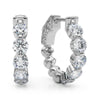 Round Diamond Hoop Earrings DiamondStatus