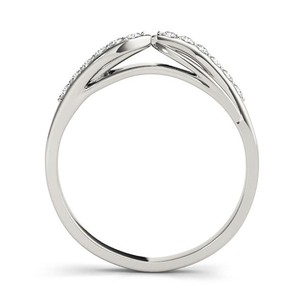 Twisted Bow Pavé Wedding Ring