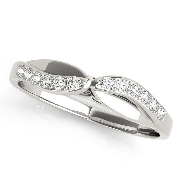 Twisted Bow Pavé Wedding Ring