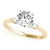 Round Baguette Shoulders Engagement Ring