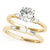 Round Baguette Shoulders Engagement Ring