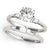 Round Baguette Shoulders Engagement Ring