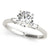 Round Baguette Shoulders Engagement Ring