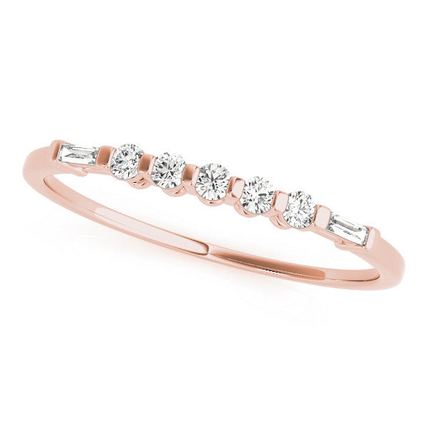 Round / Baguette Seven Stone Wedding Ring