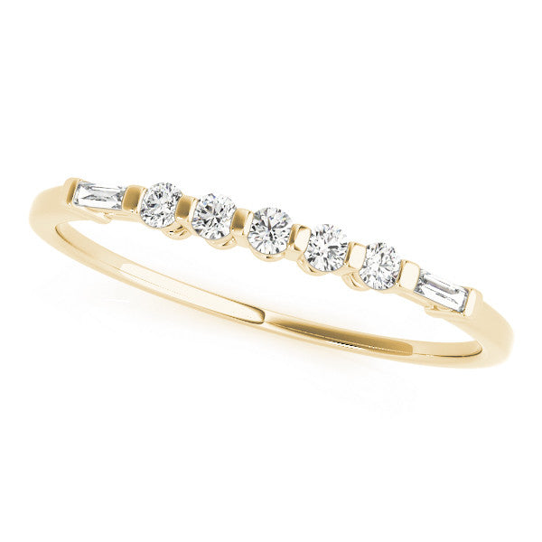 Round / Baguette Seven Stone Wedding Ring
