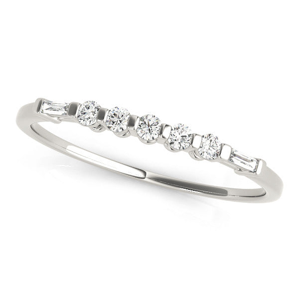 Round / Baguette Seven Stone Wedding Ring