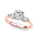 Round Pear Shoulders Engagement Ring