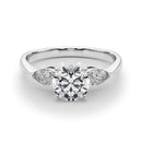 Round Pear Shoulders Engagement Ring