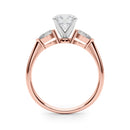 Round Pear Shoulders Engagement Ring