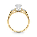 Round Pear Shoulders Engagement Ring
