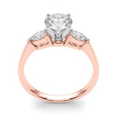 Round Pear Shoulders Engagement Ring