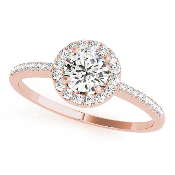 Round Halo Pavé Engagement Ring