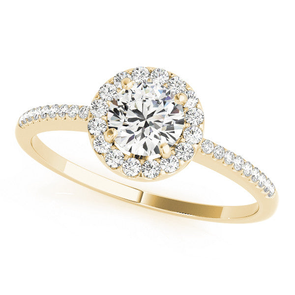 Round Halo Pavé Engagement Ring