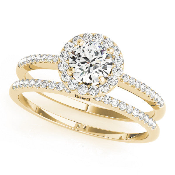 Round Halo Pavé Engagement Ring