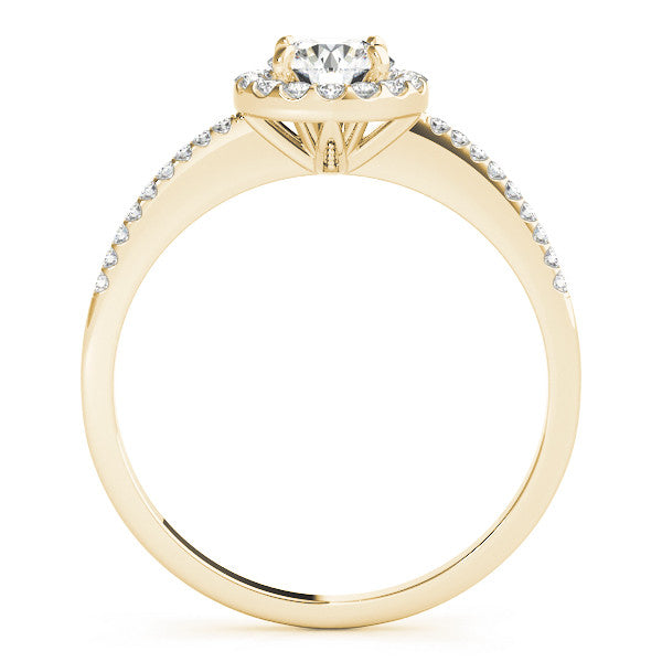 Round Halo Pavé Engagement Ring