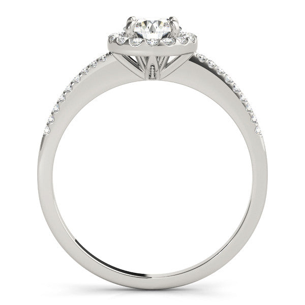Round Halo Pavé Engagement Ring