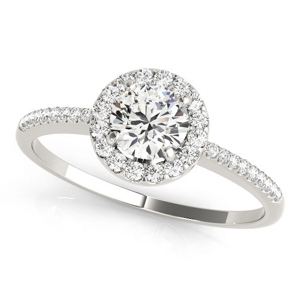 Round Halo Pavé Engagement Ring