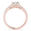 Princess Cut Halo Multi-Row Engagement Ring