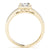 Princess Cut Halo Multi-Row Engagement Ring