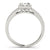Princess Cut Halo Multi-Row Engagement Ring