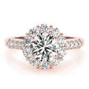 Round Cut Halo Engagement Ring