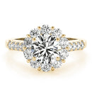 Round Cut Halo Engagement Ring