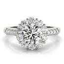 Round Cut Halo Engagement Ring