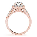 Round Cut Halo Engagement Ring