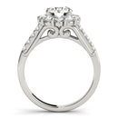 Round Cut Halo Engagement Ring