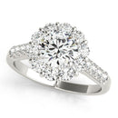 Round Cut Halo Engagement Ring