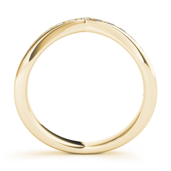 Chevron Channel Wedding Ring