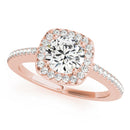 Round Cut Halo Engagement Ring