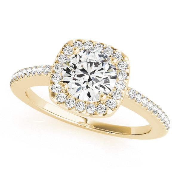 Round Cut Halo Engagement Ring