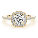 Round Cut Halo Engagement Ring