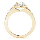 Round Cut Halo Engagement Ring