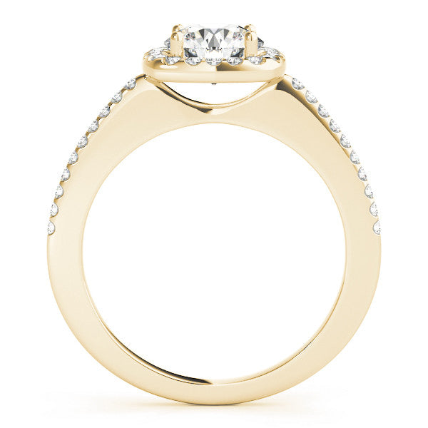 Round Cut Halo Engagement Ring
