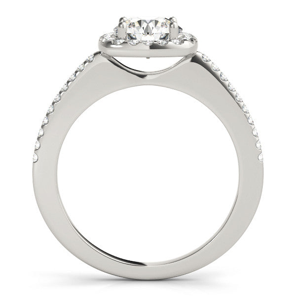 Round Cut Halo Engagement Ring
