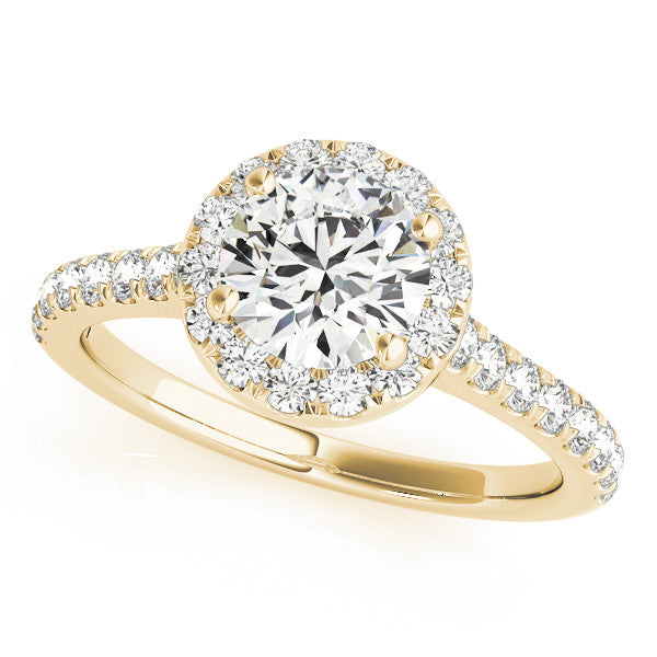 Round Cut Halo Pavé Engagement Ring