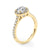 Round Cut Halo Pavé Engagement Ring