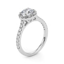 Round Cut Halo Pavé Engagement Ring