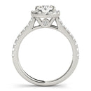 Round Cut Halo Pavé Engagement Ring