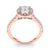 Round Cut Halo Pavé Engagement Ring